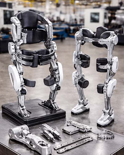 Case study of precision-manufactured passive medical exoskeleton designed for rehabilitation and mobility support
