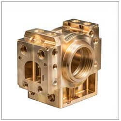 multi-surface precision component made using 5-axis CNC machining