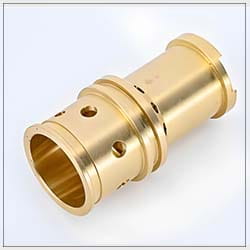 Custom brass turn-milled mechanical part with tight tolerances
