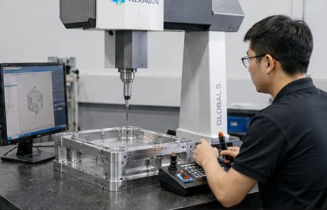 CNC machined part CMM inspection