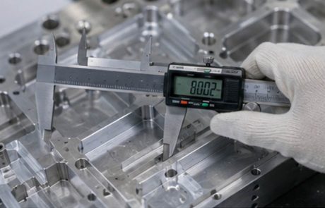 CNC machined part caliper measurement