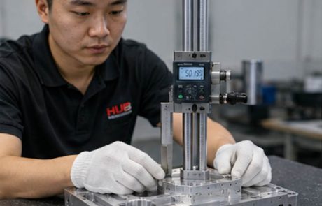 CNC machined part height measurement