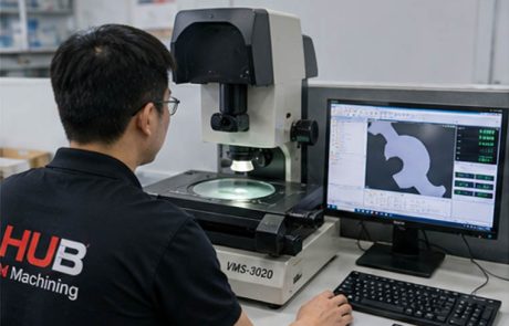 CNC machined part optical inspection